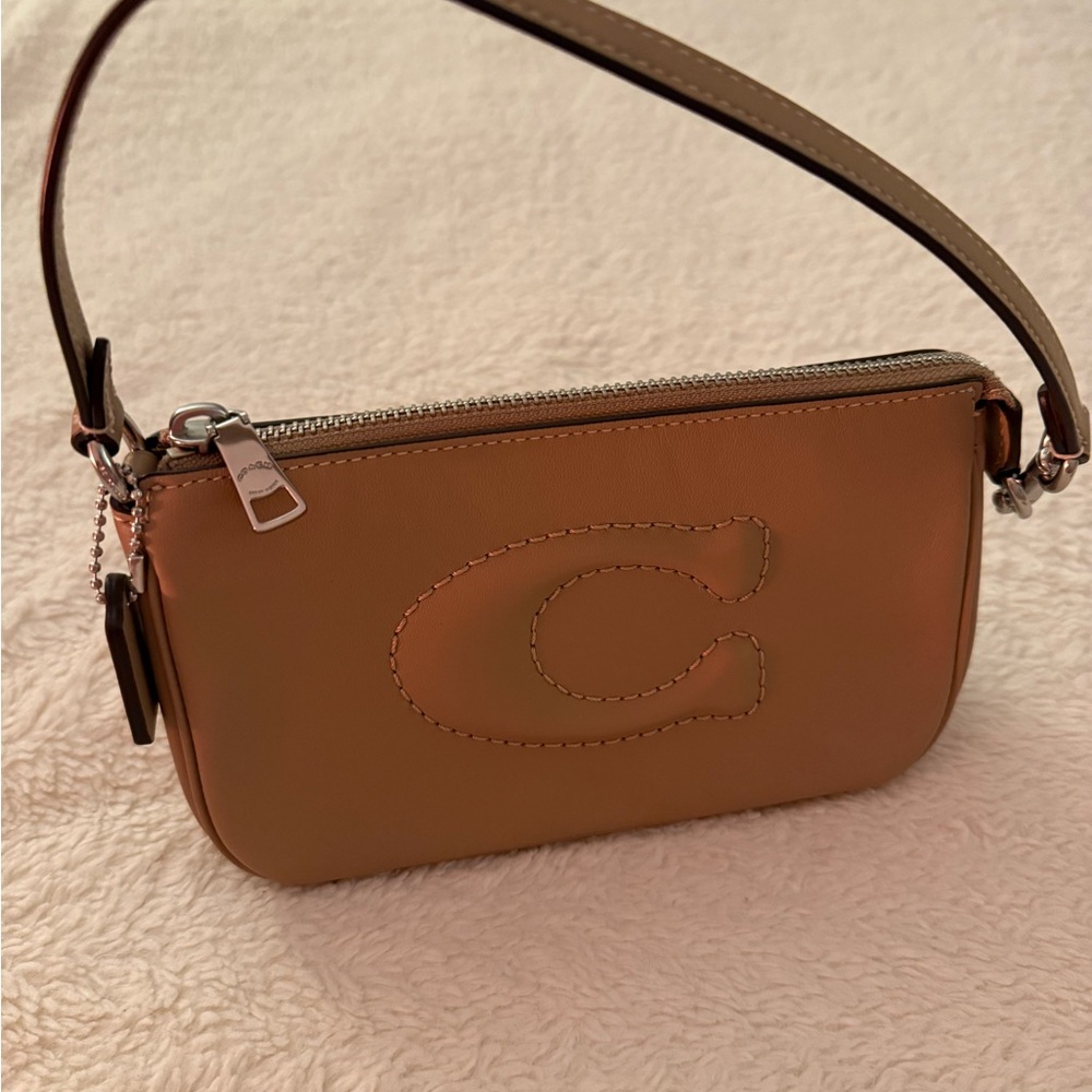 Coach Brown Leather Wristlet